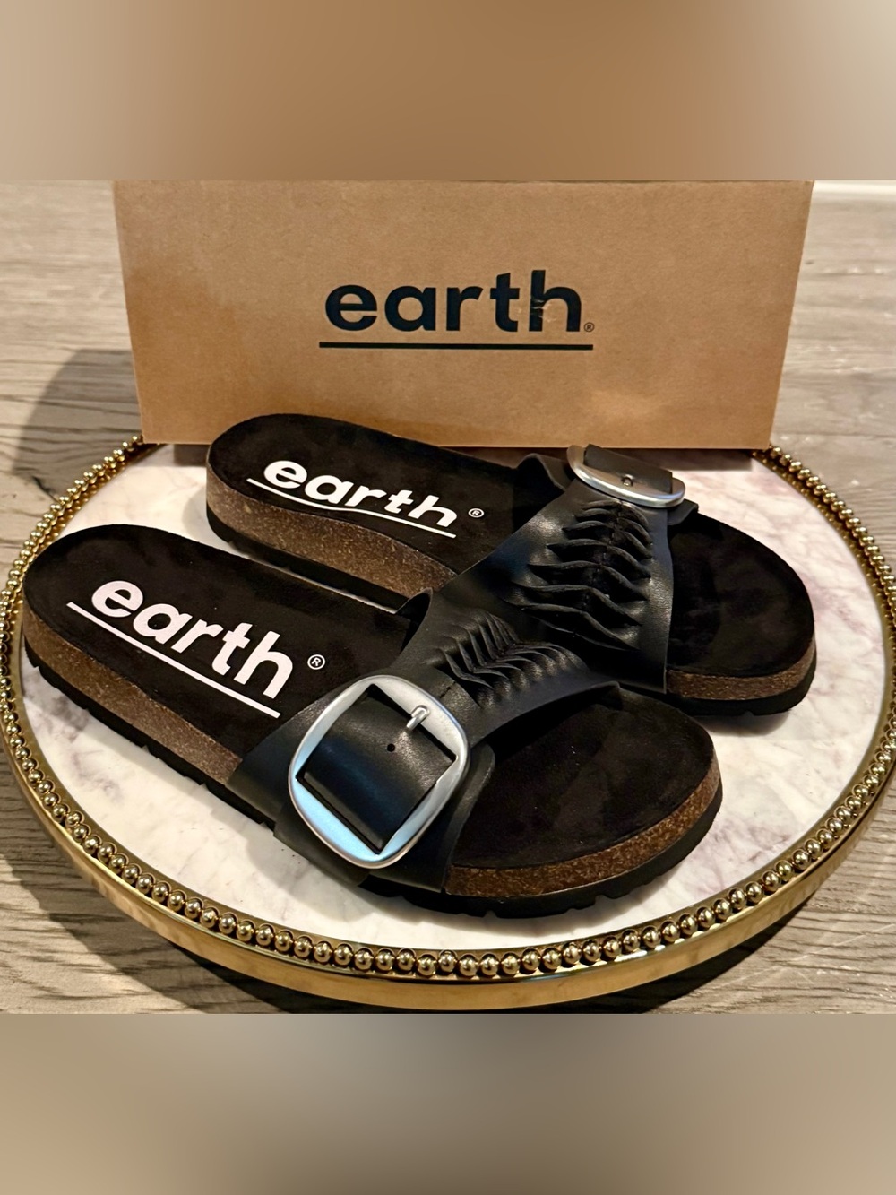 🚨Earth ET Albina Black Slide Sandals | Sz. 8 | (NWB)